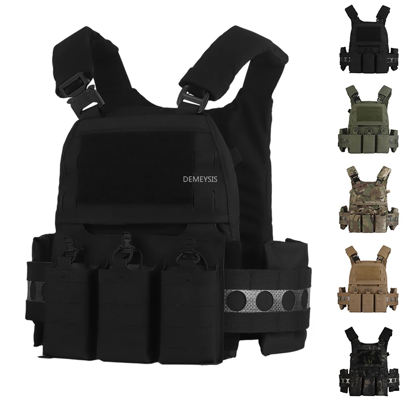 

Utility Tactical Vest Plate Carrier with Magazine Pouch Airsoft Hunting Adjustable Combat Modular MOLLE System Vests