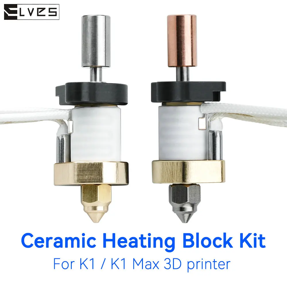 3D Printer K1 Nozzle Hotend Kit Ceramic Heating Block Kit  Thermistor Cartridge Heater For K1 MAX Upgrade Kit / K1  Hotend ﻿