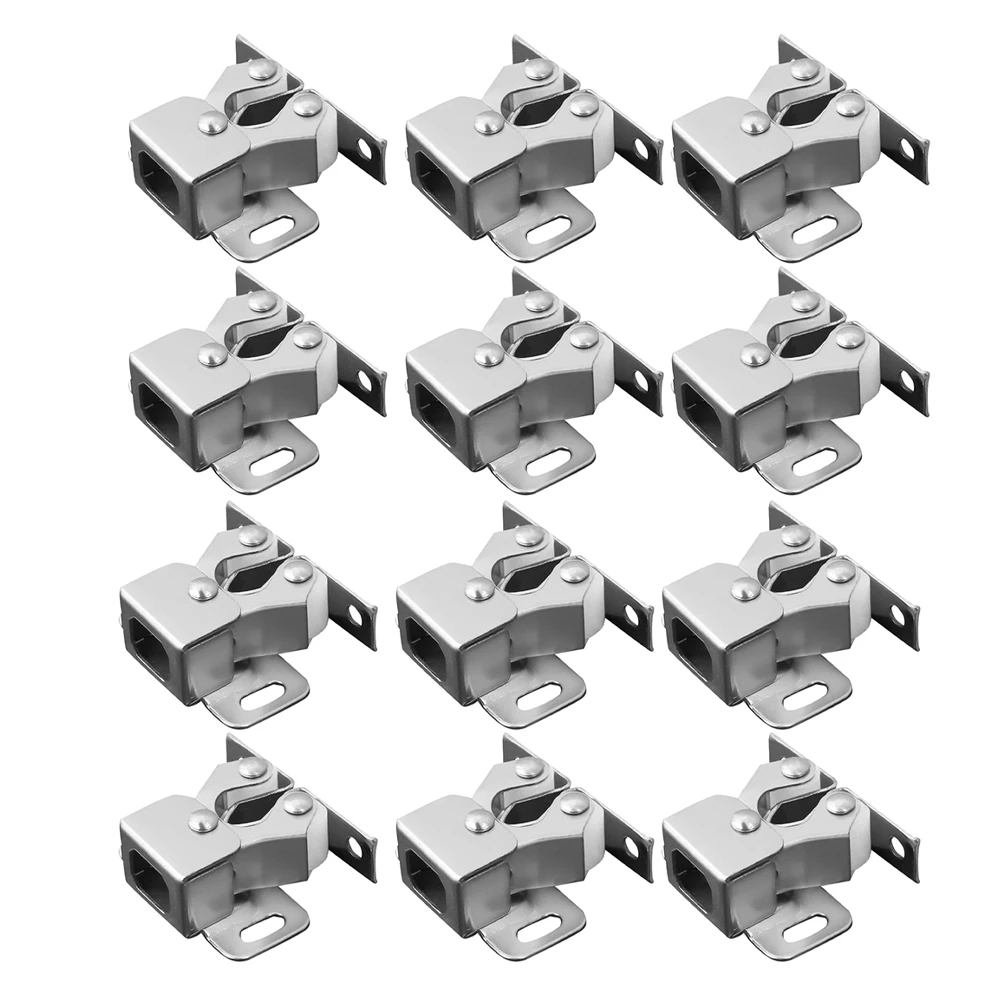 

15pcs Cabinet Door Catch Bead Clamp Stainless Steel Hardware Closet Latch Wardrobe Spring Ball Catch Door Roller Durability
