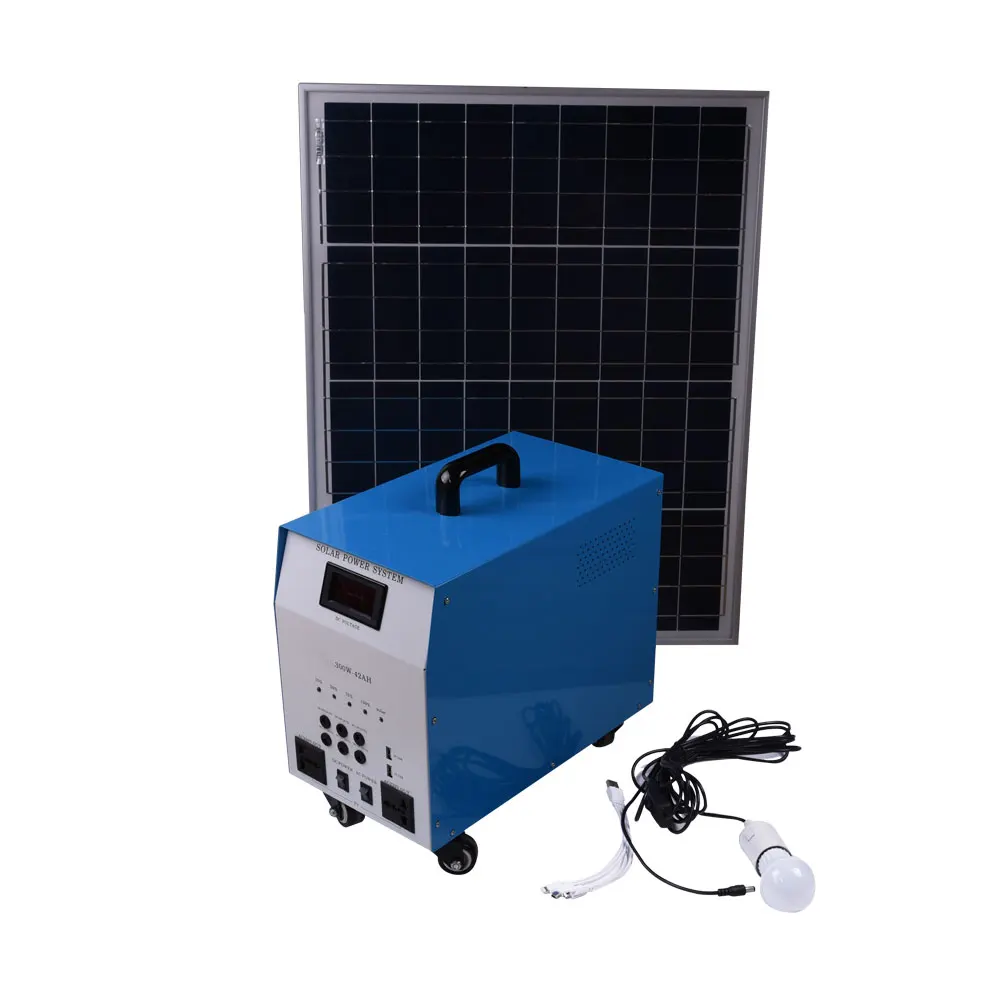 Polysilicon Solar Integrated System With Radio Flashlight Study-Light AC Charging Outdoor Activity Energy Center DEPACY-S-007