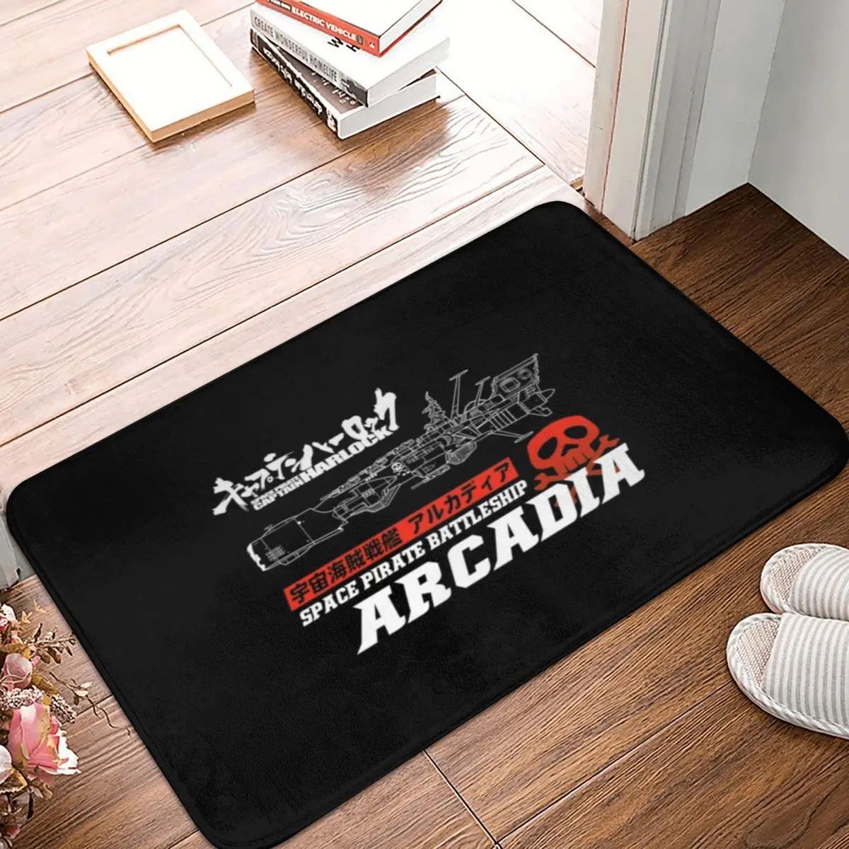 Capitaine Harlock Space Battleship Anti-slip Doormat Floor Mat Cushion Carpet Rug for Kitchen Entrance Home Balcony Footpad Mats