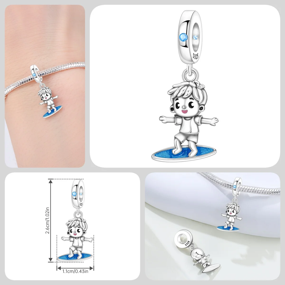 HEIßER 925 Sterling Silber Cartoon Charakter Arzt Krankenschwester Paare Perlen Fit Frauen Armbänder Charms DIY Geburtstag Party Geschenke Schmuck – Detail 16