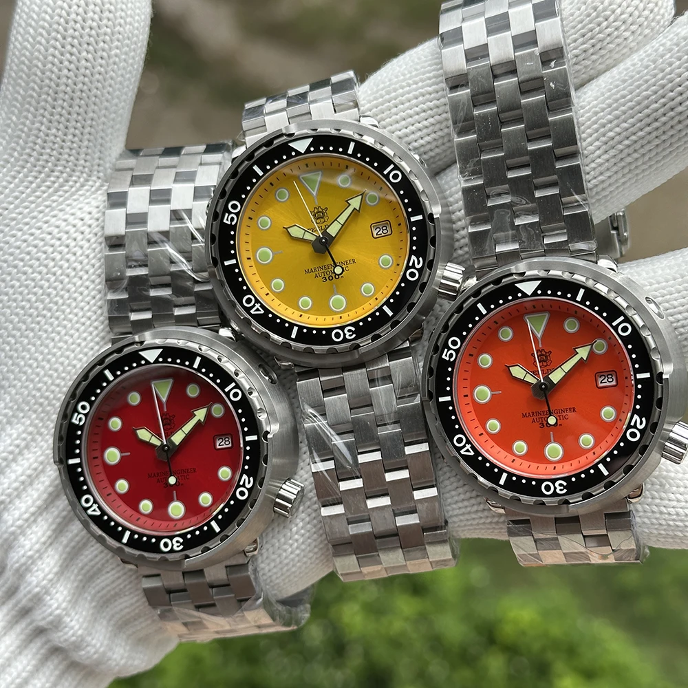 STEELDIVE Popular SD1975 47.5MM Case Red Dial 300M Waterproof AR Sapphire Glass Tuna Dive Mens  NH35 Automatic Watches for You