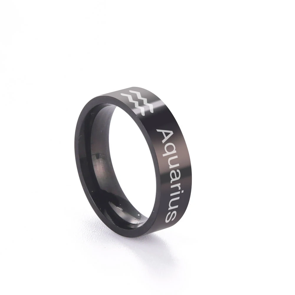 Zodiac Women Men Rotating Ring Leo Libra Aries Gemini Virgo Pisces Scorpio Sagittarius Stainless Steel Rings 2022 Birthday Gift