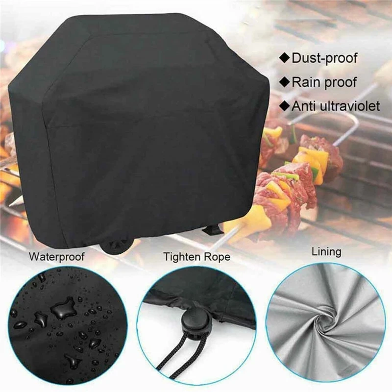 Outdoor tools BBQ Grill Cover Waterproof Heavy Duty Patio Outdoor Oxford Barbecue Smoker Grill Cover Outdoor Barbecue Hood