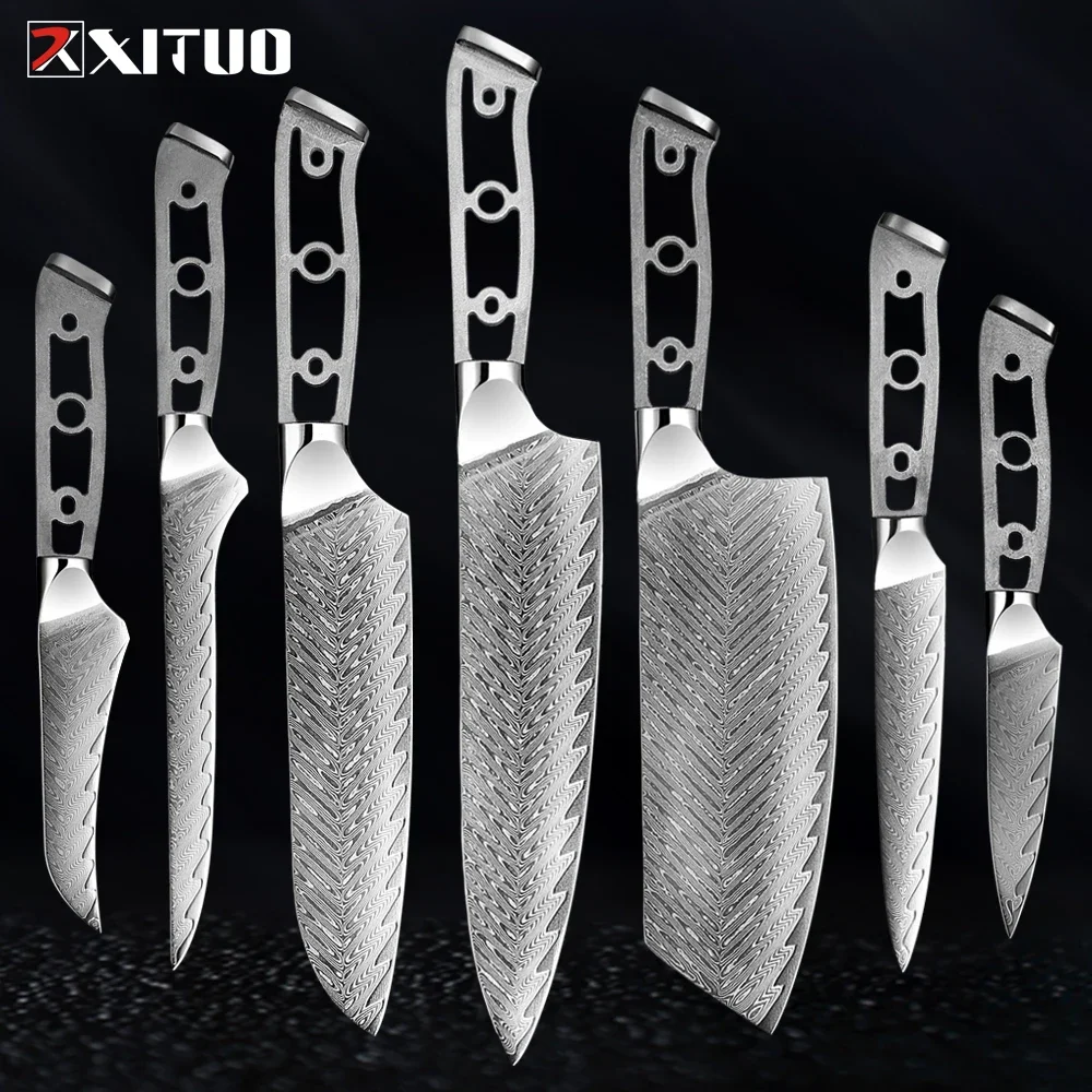 Japanese Damascus VG10 Steel Blank Blade Handmade DIY Kitchen Chef Knives Cutlery DIY Knife Making Tool Multiple Sharp Blank