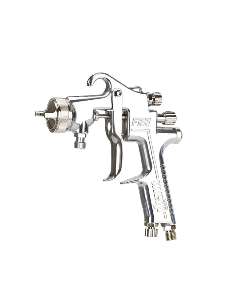 Meiji F100 Pressure Feed Spray Gun 1.3mm Nozzle High Atomization Pneumatic Sprayer for Pressure Tank Pump Car Wood Paint