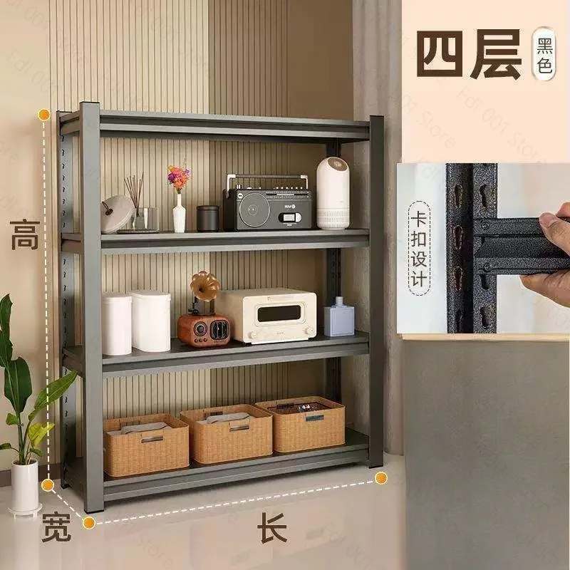 Steel Warehouse Shelves Multi-layer Storage Shelves Basement Storage Supermarket Storage Iron 183x100x40cm