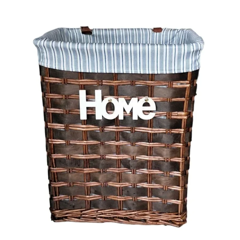 

Household Rattan Woven Bathroom Dirty Clothes Basket Large Living Room Sundries Storage Box Bedroom Clothes Storage
