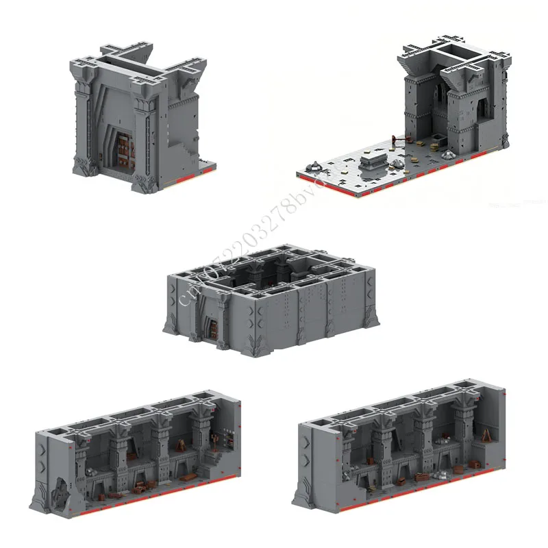 Dwarven Kingdom Underground Hall Custom Building Blocks Ancient Mine Scene Assembly Collectible Model Toy Gift For Adult Display