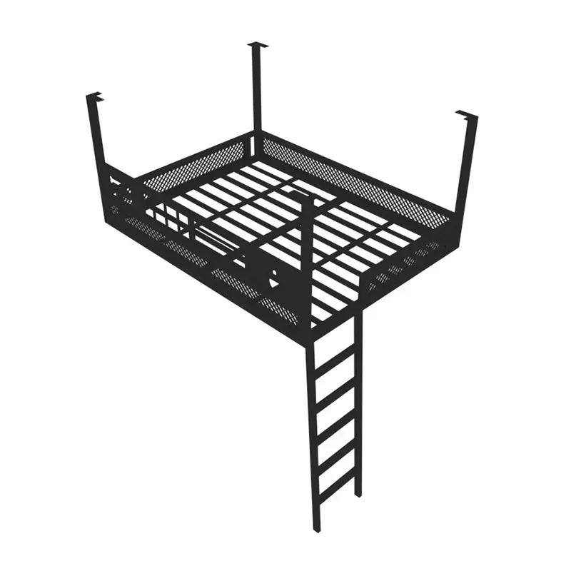 Modern simple elevated bed, attic air hanging wrought iron hammock, small apartment