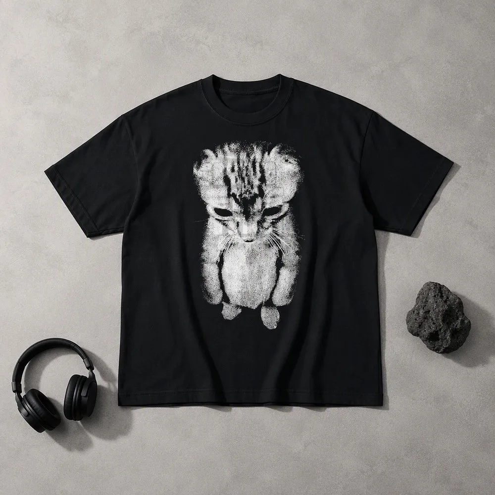Sad Meme Cat Tshirt, 100% Cotton Unisex Short Sleeve Animal Gift, Funny Shirt