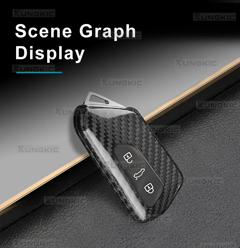 Für Cupra Formentor 2020 2021 2022 2023 2024 2025 2026 SEAT Ibiza/Arona/Leon MK4/Cupra Leon Hartschalen-Schlüsselabdeckung aus Kohlefaser – Detail 4