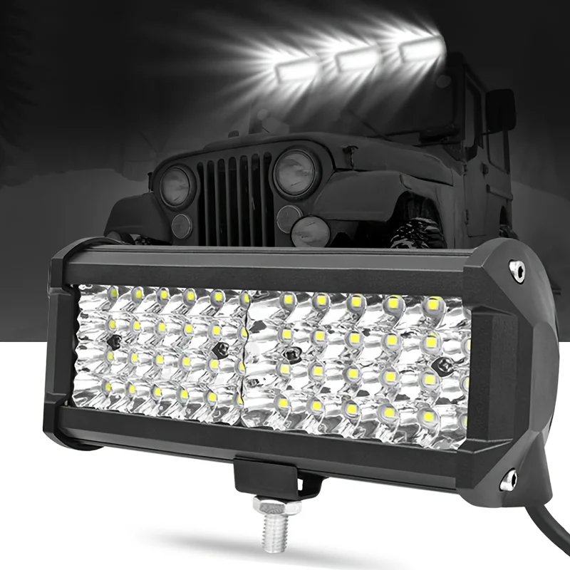 1Pc 12V 6000K LED Bar Lights 6.69 Inch 4 Row LED Light Bar for Off Road Truck 4x4 Atv Boat Car light