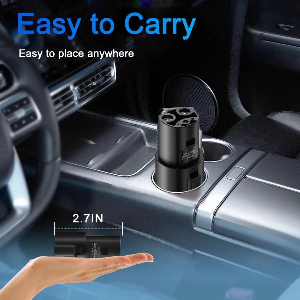 Beret Type1 for Tesla Adapter J1772 to Tesla Adapter Fit for Tesla Model S/X/3/Y EV Charger Adapter for Tesla