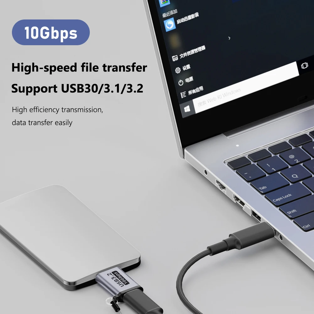 USB-A/Type-C To Micro B Portable Convertor 7.5W Data Adapter USB3.1 Gen2 10Gbps High-speed for Hard Drive Cable Mobile Phone