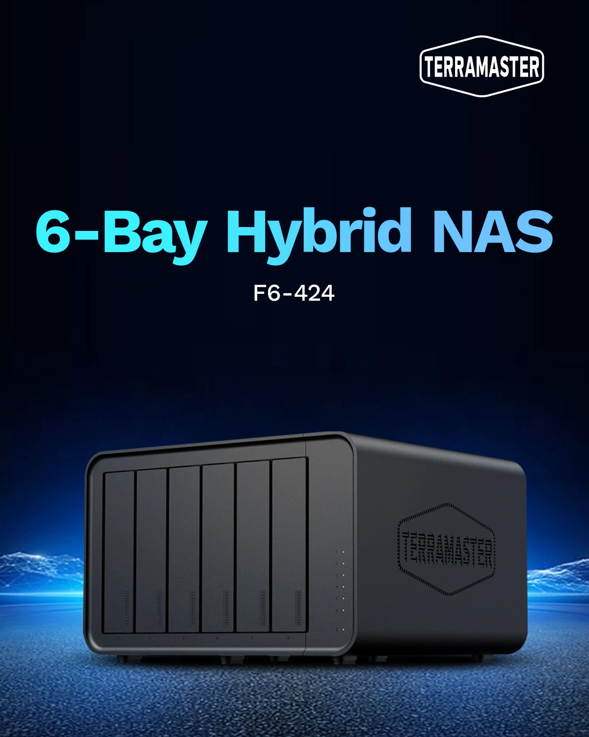 TERRAMASTER F6-424 NAS Storage 6bay - N95 Quad Core CPU, 8GB DDR5 RAM ...