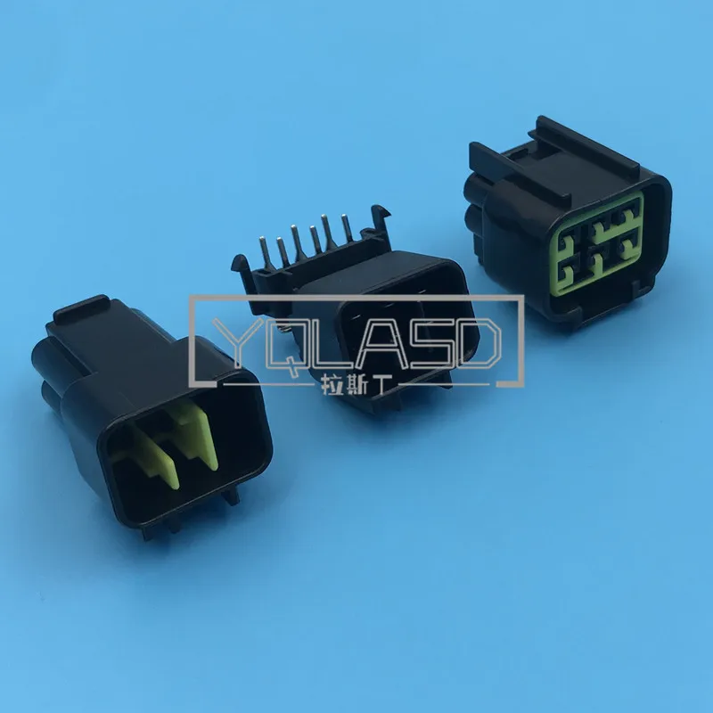 1 Set 6 Way FW-C-6M-B FW-C-6F-B Auto AC Assembly Window Lifter Harness Connector High-voltage Ignition Coil Plug For Ford Mondeo
