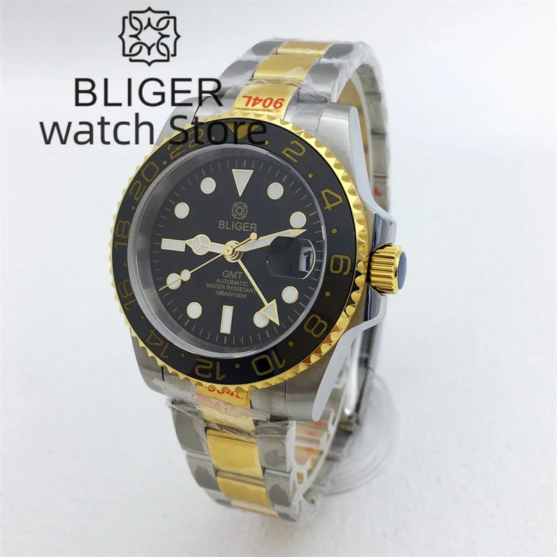Часы BLIGER мужские с автоматическим механизмом, 40 мм