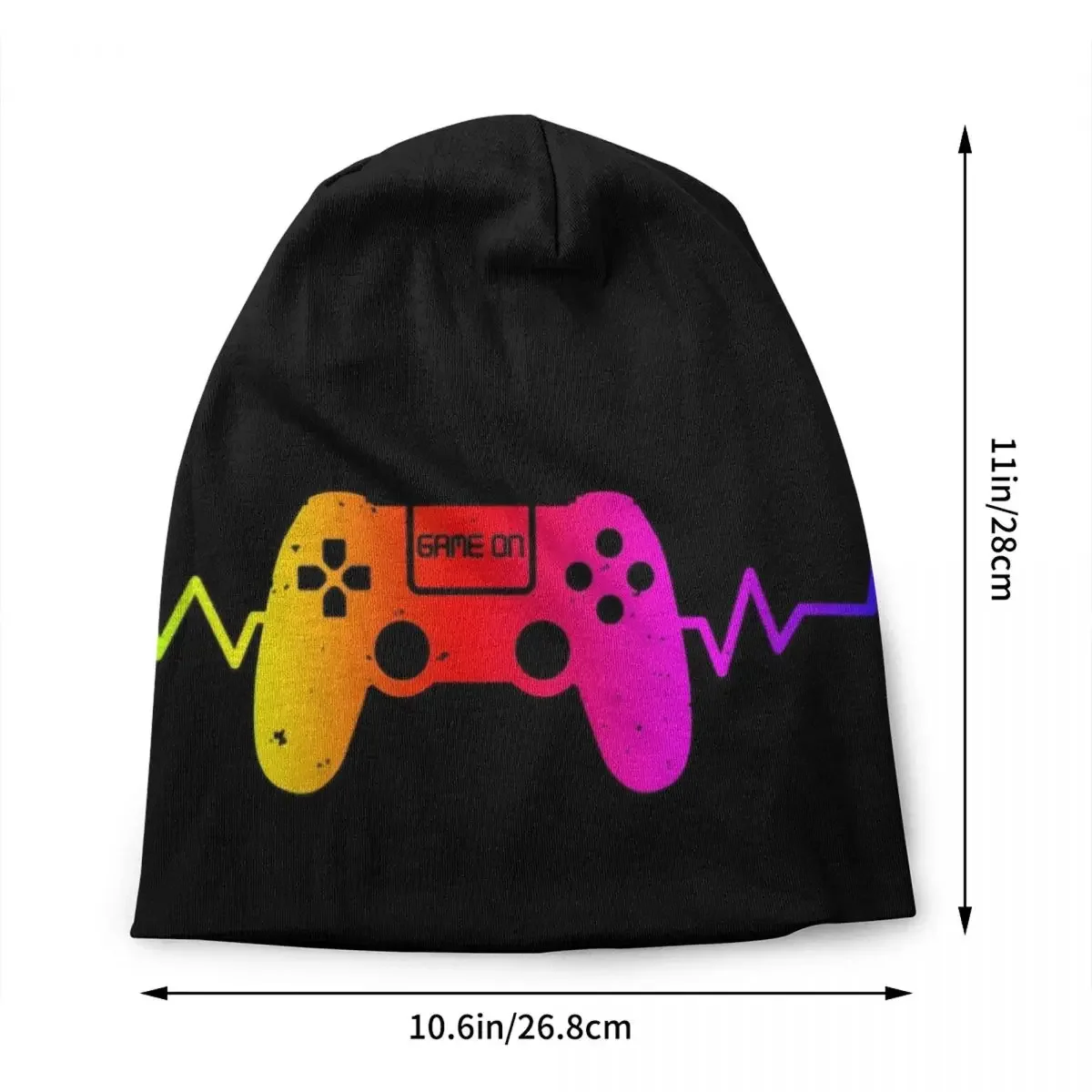 Video Game Controller Heartbeat Skullies Beanies Caps For Men Women Unisex Winter Warm Knit Hat Adult Gamer Gaming Bonnet Hats