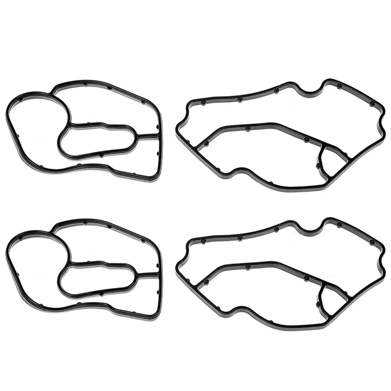 

4Pcs Black Rubber Oil Filter Housing Gasket Fit For Mercedes Benz ML320 ML350 R320 Dodge Sprinter 6421840080 6421801410