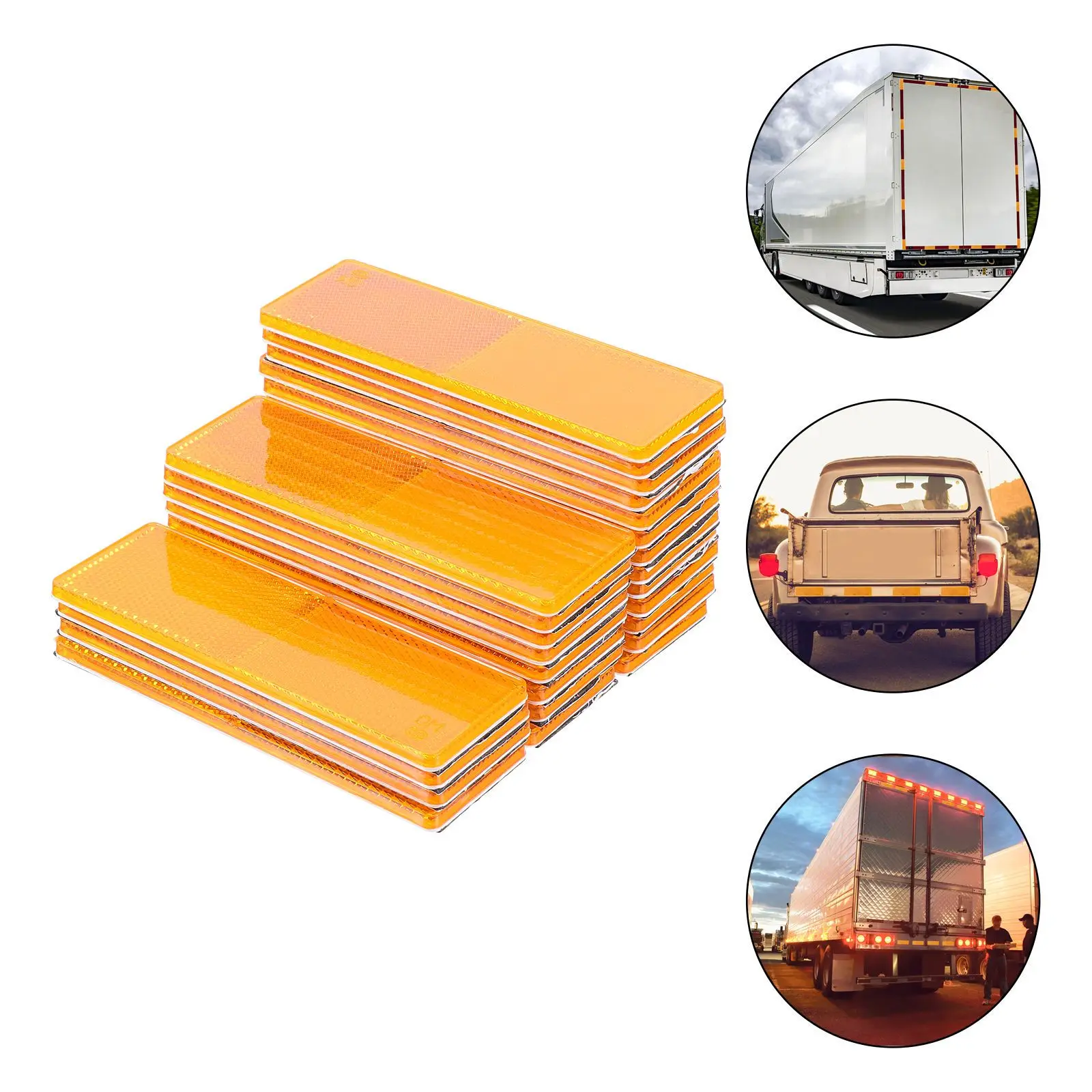 25Pcs Reflective Tape Stick-on Car Reflectors Sticker Easy Install Adhesive Back Daytime Nighttime Visibility Reflective Tape