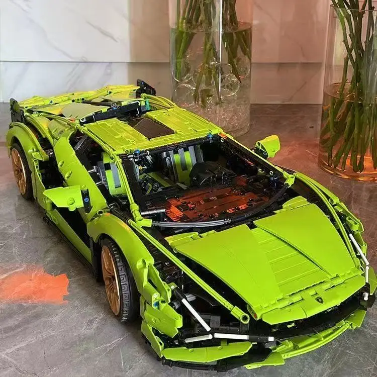 3696 Piezas de Bloques de Construcción Técnicos de Lamborghini, Modelo de Coche Compatible con SIAN Roadster, Ladrillos de Juguete para Niños, Regalos