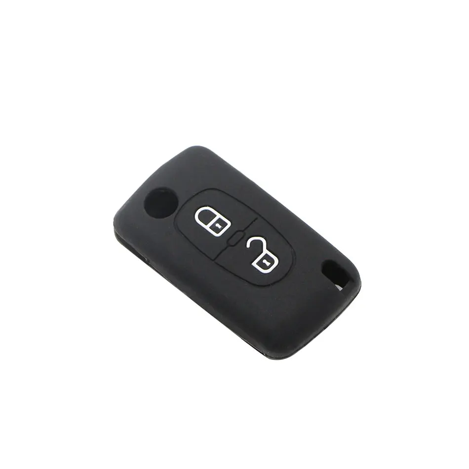 Flip Fob Folding Remote Silicon Key Case for Peugeot 306 407 807 Partner Citroen C2 C3 C4 C6 Berlingo Remote Fob Case 2 Button