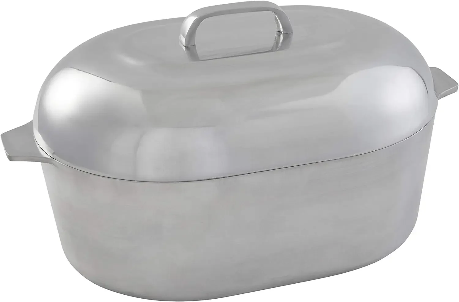 

IMUSA USA Heavy Duty Cajun Oval Cast Aluminum Roaster 18", Silver