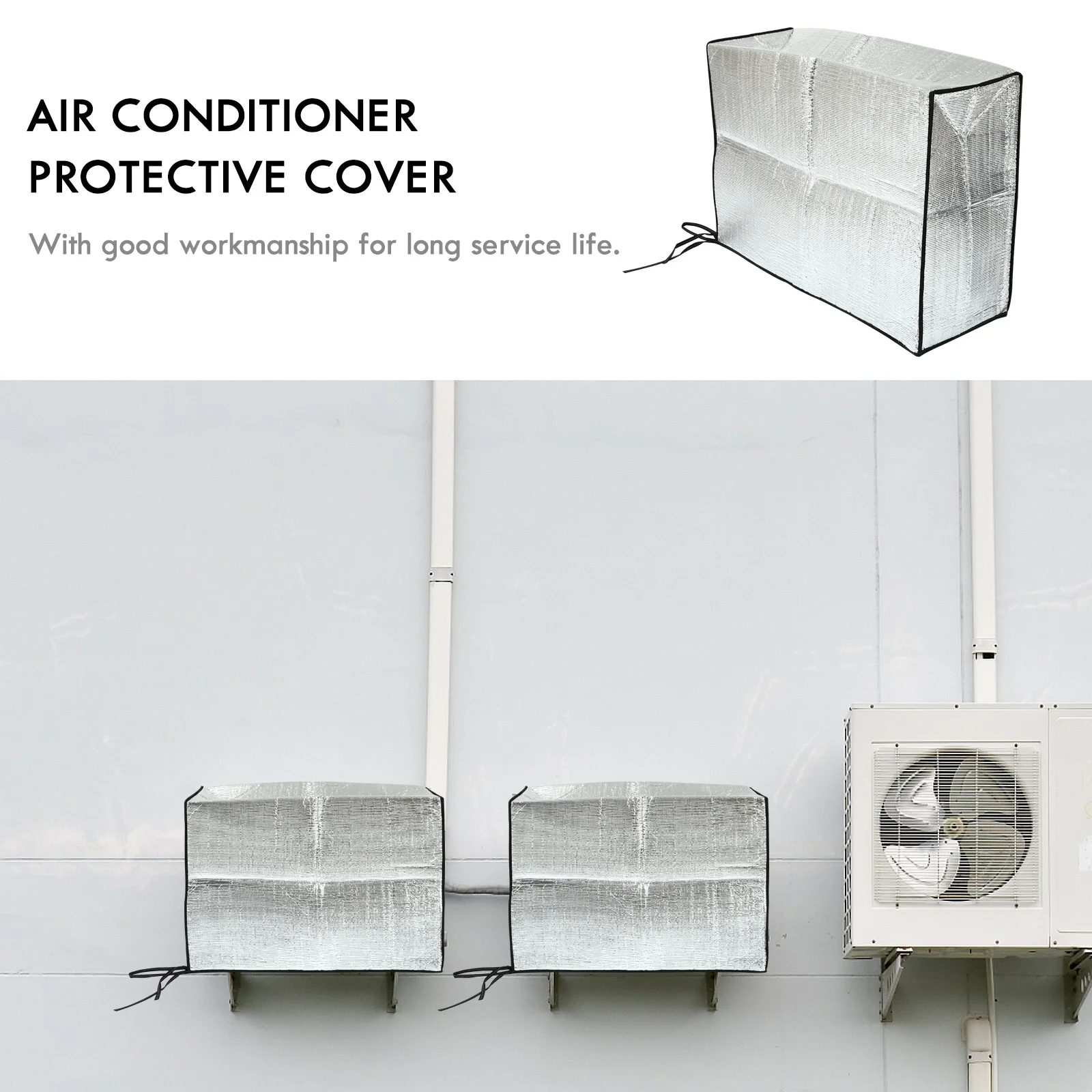 

Air Conditioner Sun Shade Cover Premium Material Prevents Sunlight Reduces Pressure Easy Installation Flexible String