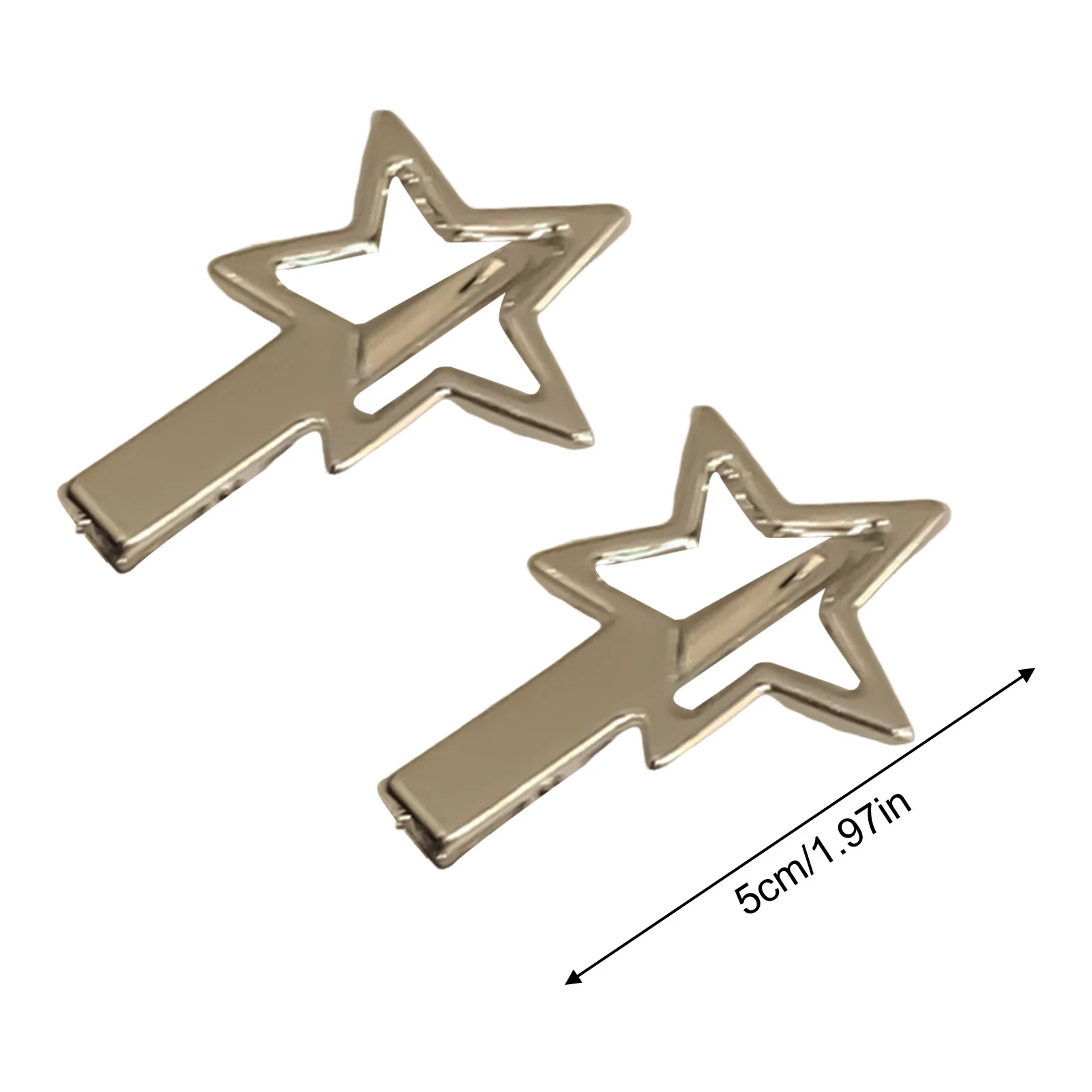 กิ๊บติดผมทรงแฉก 2 ชิ้น ดีไซน์เรียบง่าย กิ๊บตกแต่งผมทรงแฉก กิ๊บติดผมรูปดาว สำหรับผู้หญิง สาวๆ ของขวัญวันเกิด