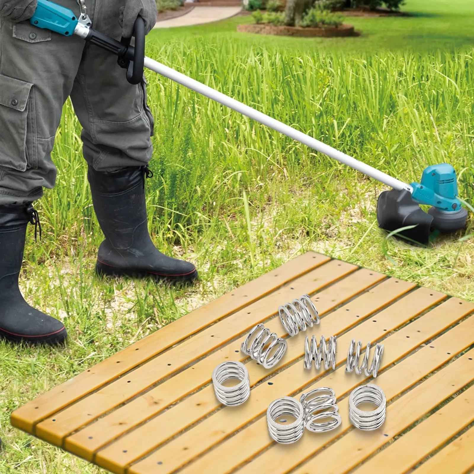 

Gardening Maintenance Trimmer Springs Lawn Mower Parts Compression Springs For Trimmer Outdoor Use Replacement Spring Model