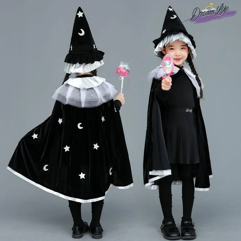 loween Children's New Sle Witch Costume Girl's Par Masquerade Performance Internet Famous Polyester Fiber 00%