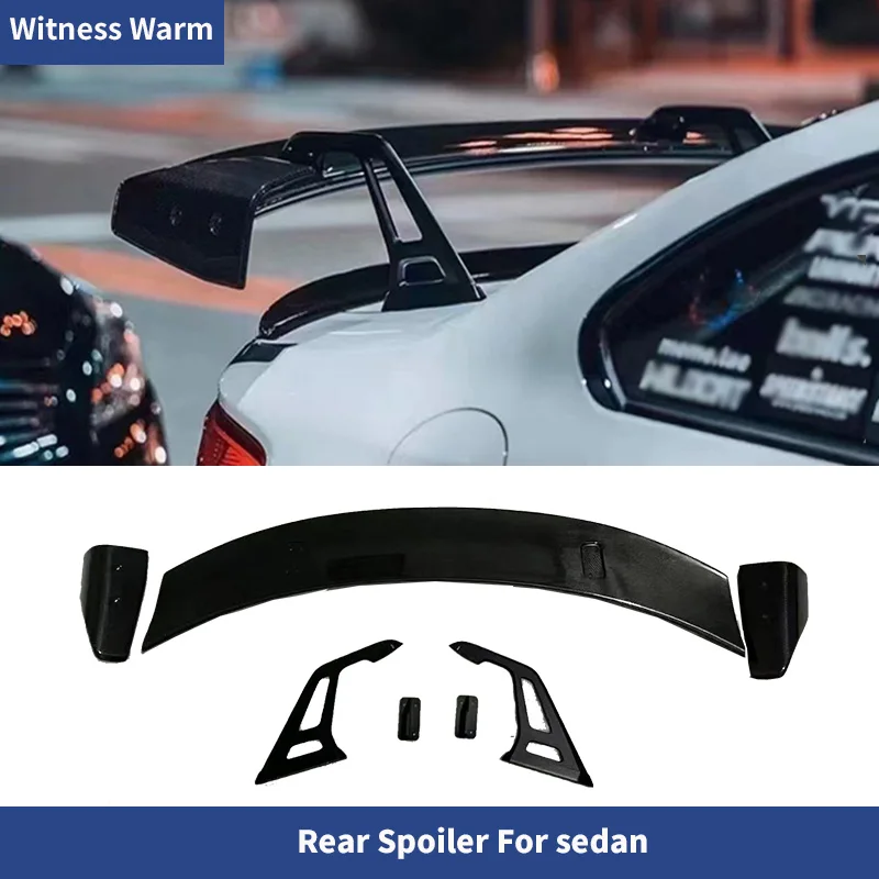 Pour M3 M4 M2 GT86 BRZ berline voiture forgée en Fiber de carbone becquet arrière coffre lèvre aile