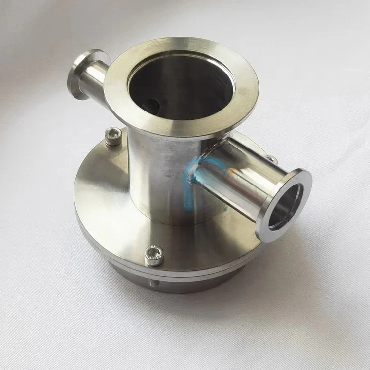 2025 Water Cold Vacuum Sealing Assembly flange for quartz / alumina tube with KF ports KF16 KF25 KF40 KF50