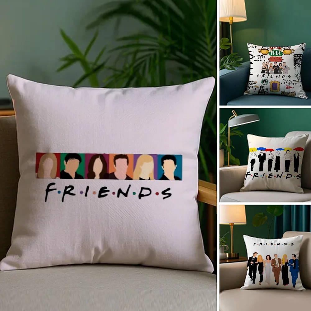 Classic F-Friends TV Show Pillow Case Plush Fabric Soft Double Sided Print Sofa Cushion Cover Throw Pillow Covers