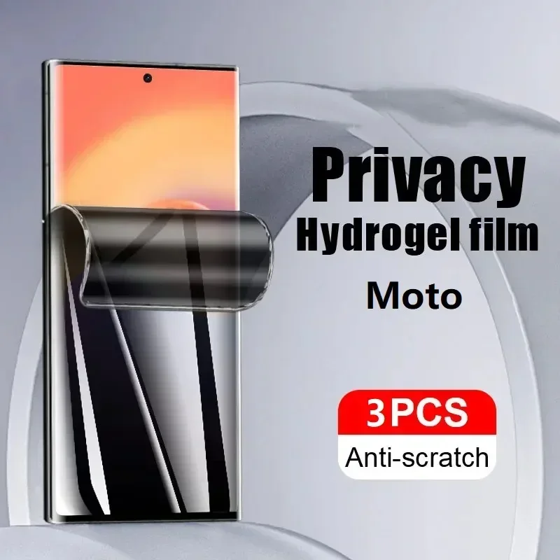 모토로라 엣지 40 프로 30 울트라 네오 20, G84 G54 G34 G32 G52 G73 G53 G60 G31용 프라이버시 하이드로겔 필름 3매