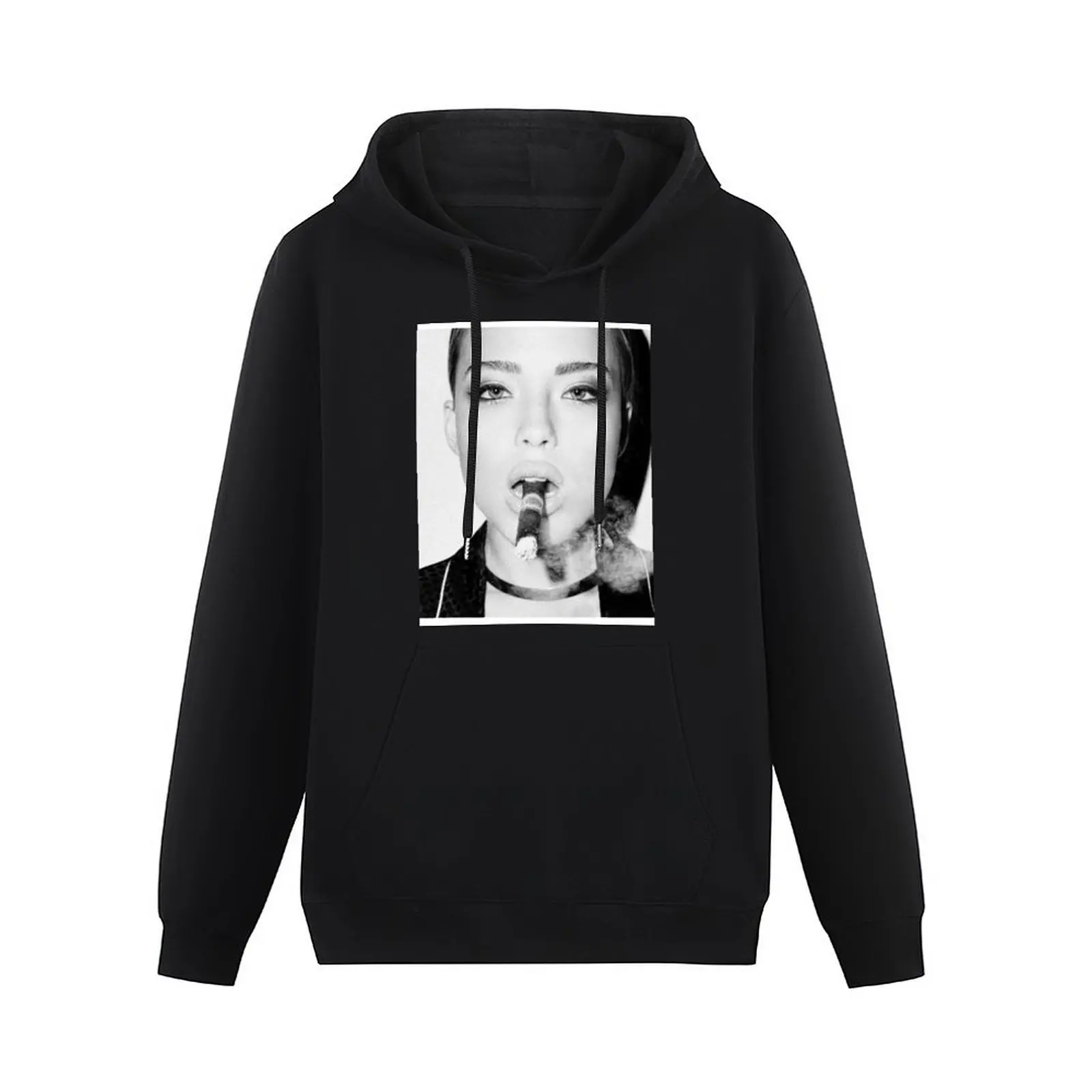 Cigar Smoking Woman Pullover Hoodie mens clothing korean style clothes men's sweat-shirt set tracksuits