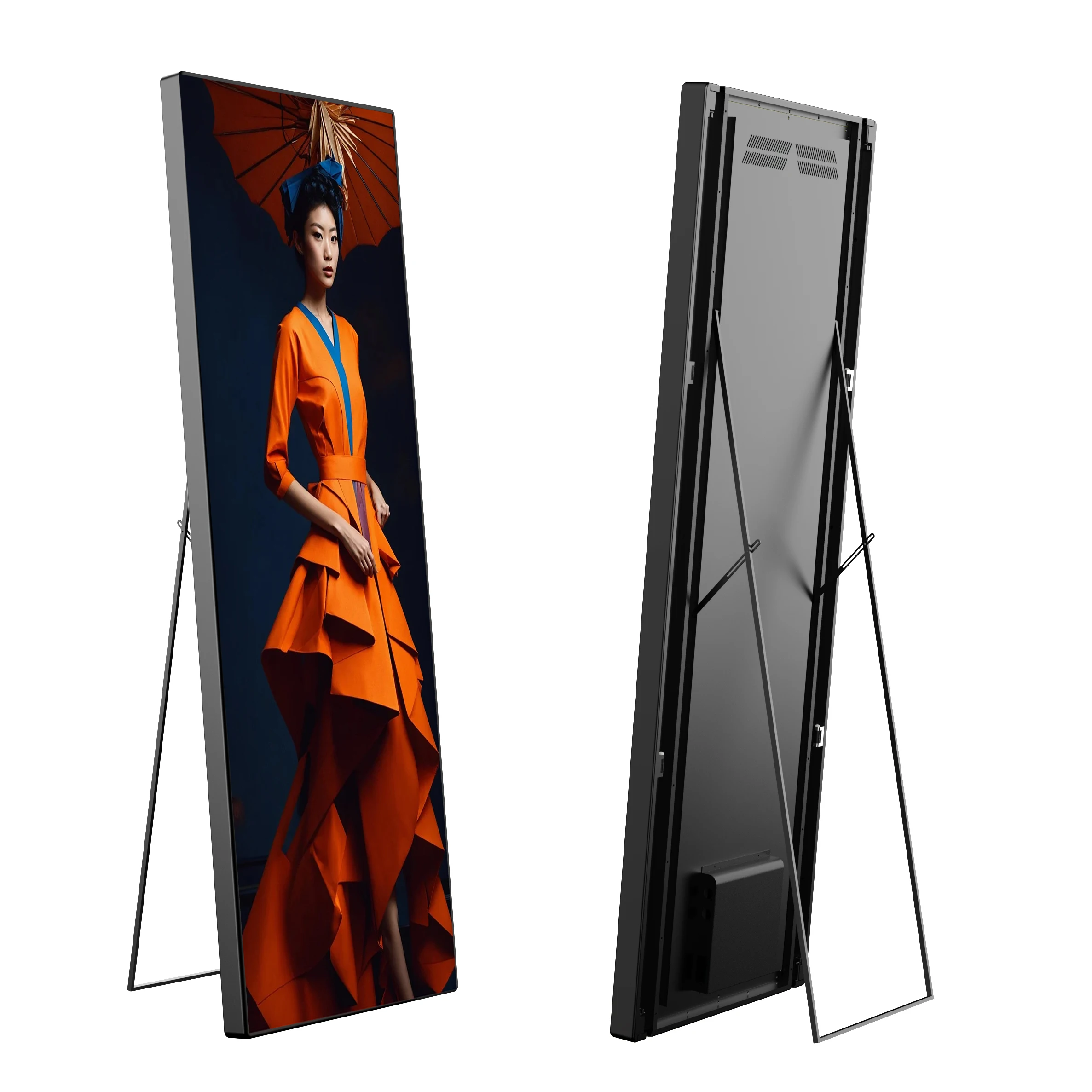P1.86 Indoor LED Poster Sign Stand Floor Cabinet Column Installation SMD1515 LEDs 800cd