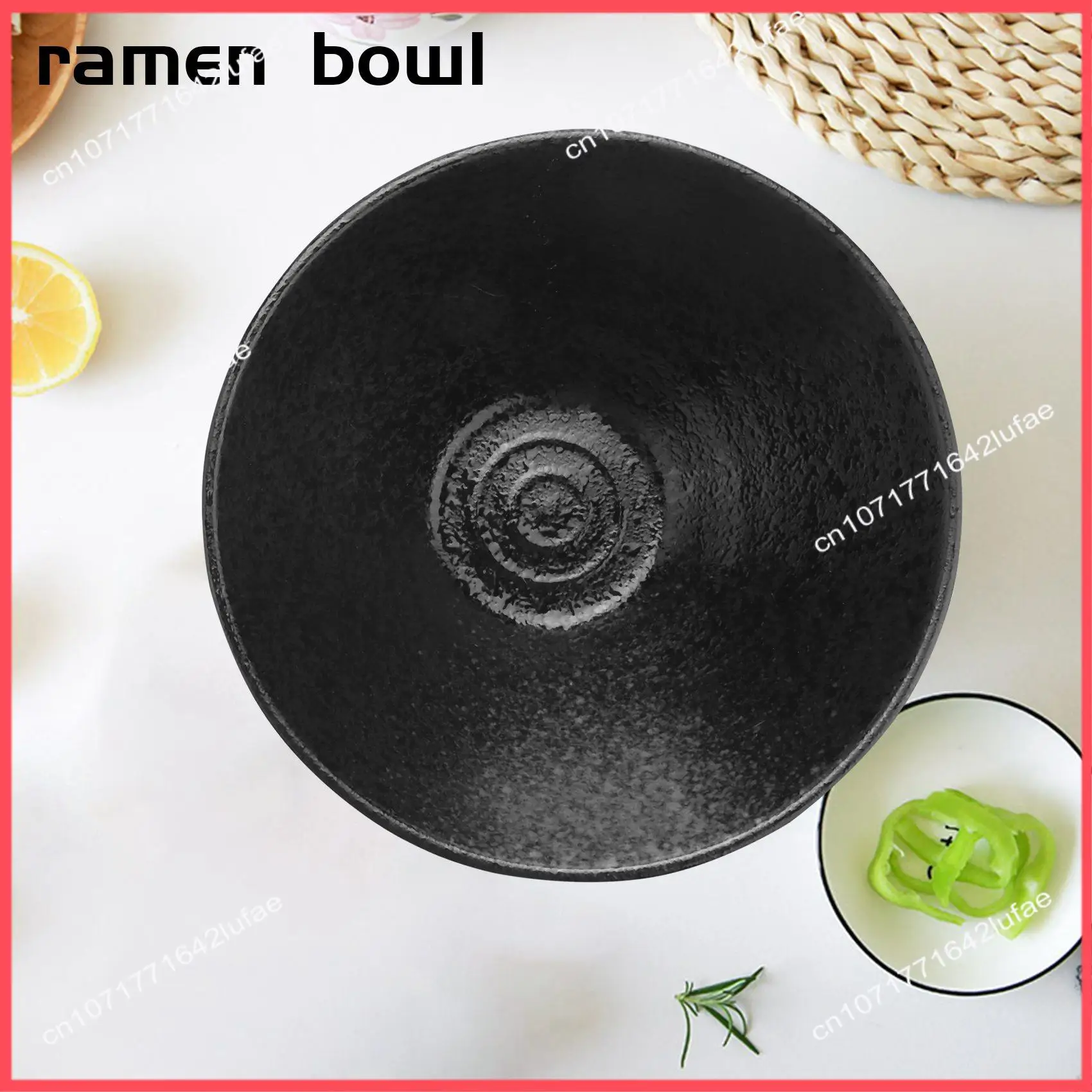 

B52C Japanese Ramen Soup Bowl With Matching Spoon And Chopsticks, Suitable For Udon, Soba, Large Size