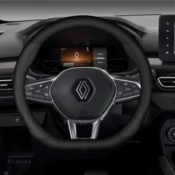 For Renault Scenic Clio Laguna 2 3 4 5 Kangoo Fluence Megane Trafic Talisman Twingo Kaptur Carbon fiber Car Steering Wheel Cover