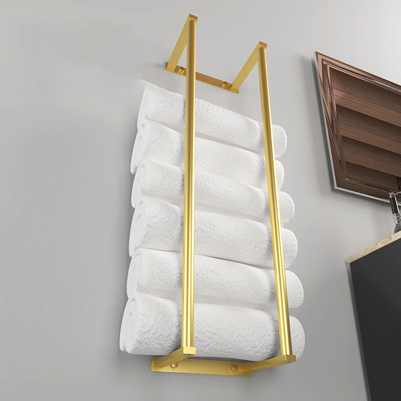 73cm Wall-Mounted Towel Storage for Bathroom Bathroom Double Rod Towel Rack Large Capacity Towel Storage Organizer Space Saving