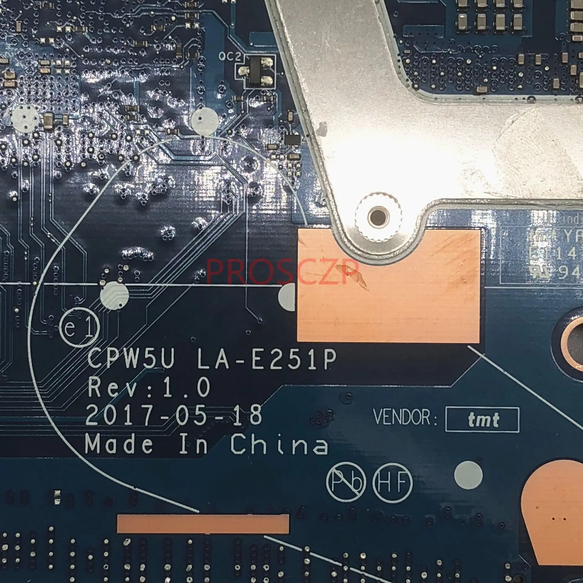 Mainboard For HP ZBOOK Studio G4 Laptop Motherboard CPW5U LA-E251P With SR32K E3-1505M V6 CPU N17P-Q1-A2 M1200 100% Full Tested