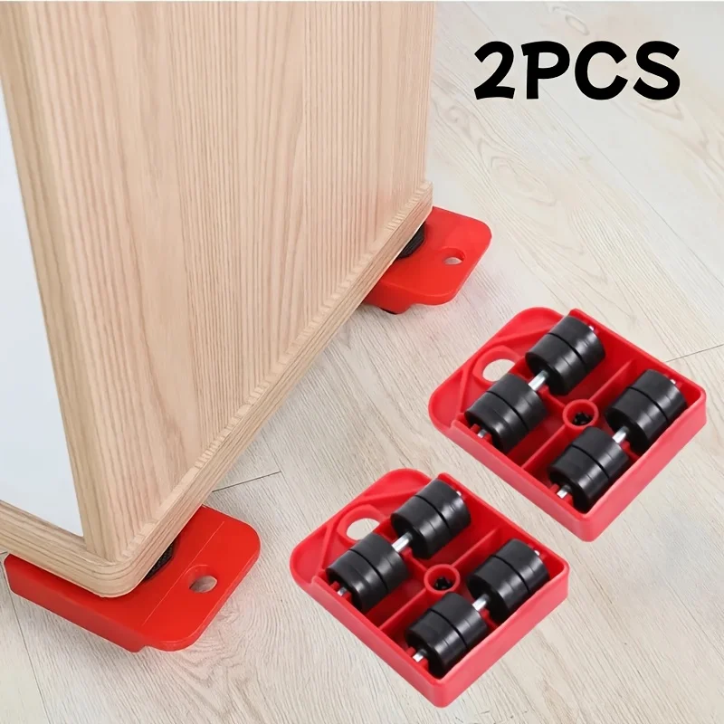 2Pcs Heavy‑Duty Multi‑Purpose Furniture Moving Rollers Easy‑Glide Lifting & Shifting Tools for Household Items