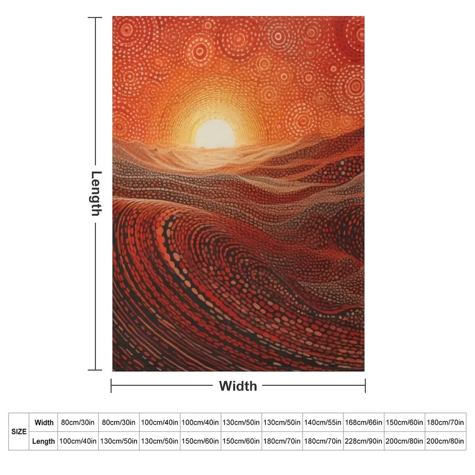 Aboriginal Authentic Art - Red Valley Throw Blanket Summer Beddings Sofa Throw Furrys Luxury Large Plaid Blankets