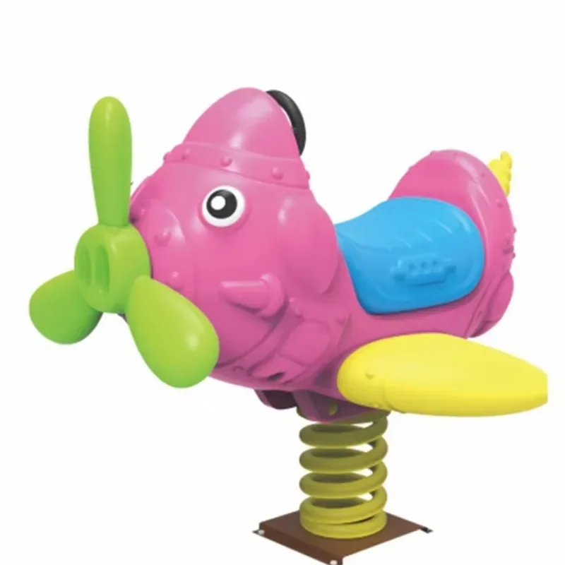 

High quality children's fun outdoor cartoon animals spring toys play equipment ride in toy playground spring horse