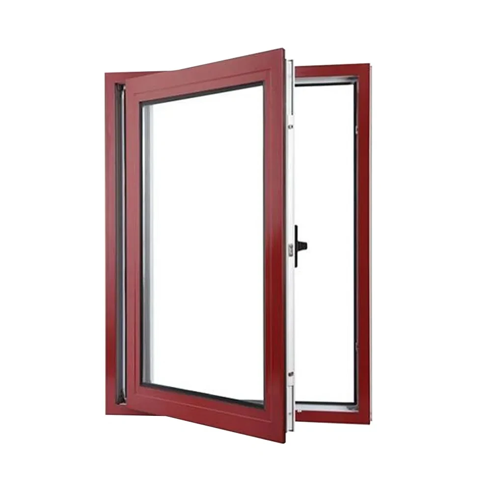 Modern Design Kitchen Bedroom Bathroom Tempered Glass Aluminum Alloy Casement Window Frame with Heat Insulation Waterproof