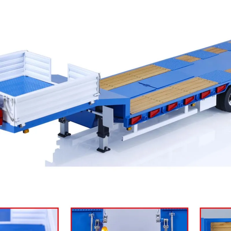 

Металлический полуприцеп LESU, гидравлический электронный подъемный хвостовой щит, окрашенный, готовый для 1:14, радиоуправляемый тягач, модель для мальчиков «сделай сам», TH23023