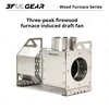 3F UL GEAR 굴뚝 용 굴뚝 파이프 유도 드래프트 팬 조정 가능한 야외 장작 스토브 텐트 목재 스토브 부스터 펠렛 사일로 24V 4