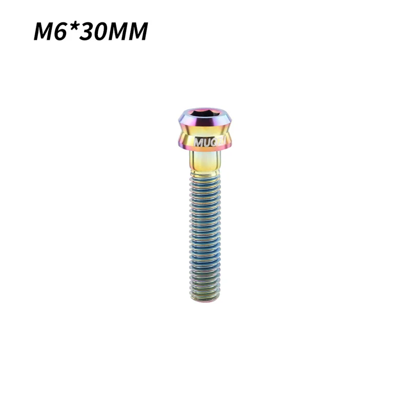 MUQZI バイク M6 チタン合金ステムトップキャップネジ M6x35mm M6x30mm